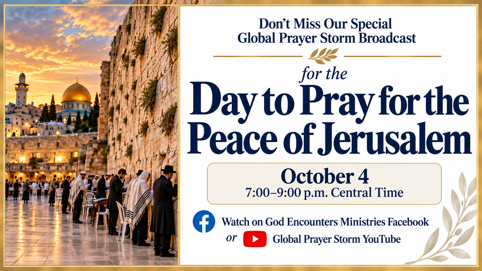 Day to Pray for the Peace of Jerusalem